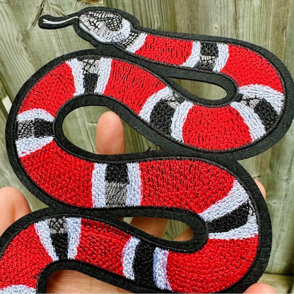 Set of 3 Snake iron on Patches - Picture 11 of 14